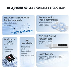 802.11BE <strong>fast</strong> connection wireless wifi7 router mesh networking 160Mhz 3600Mbps 2.5G WAN port wifi 7 router gigabit for home - Product Image 6