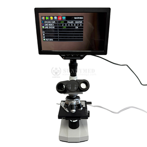 Microscopio biológico LCD de 9,7 pulgadas para estudiantes de medicina binocular, microscopio Digital para laboratorio de Hospital - Product Image 5