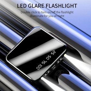 Yeni harici pil küçük rohs hızlı şarj telefon ayna samsung için LED dijital ekran taşınabilir güç banka 10000mah - Product Image 4