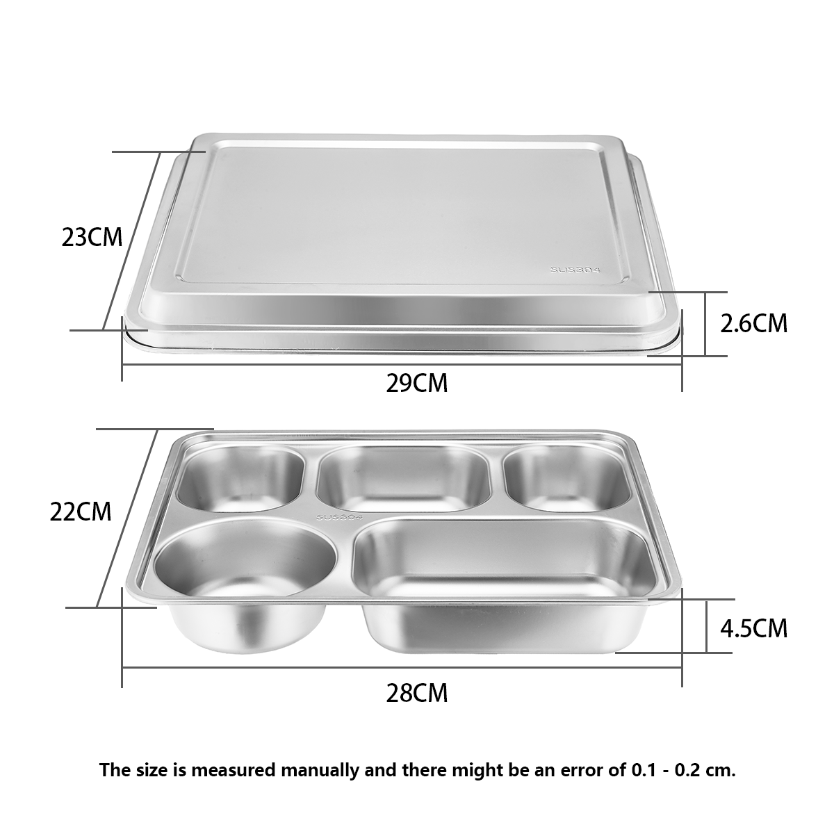 Plateau de 4.5CM + couvercle de 2.6CM