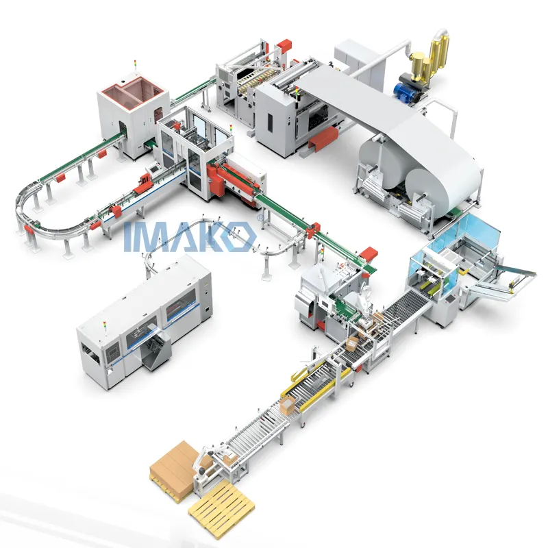 Mesin Pengepakan Pemotong Lipat Pabrik Kertas untuk Memproses Tisu Serbet Handuk Harga Pabrik