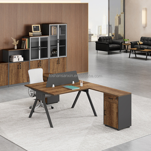 Sanxin Design Comfortable Professional Modern Office <strong>Computer</strong> <strong>Table</strong> Office Desk with <strong>Three</strong> Drawers - Product Image 6