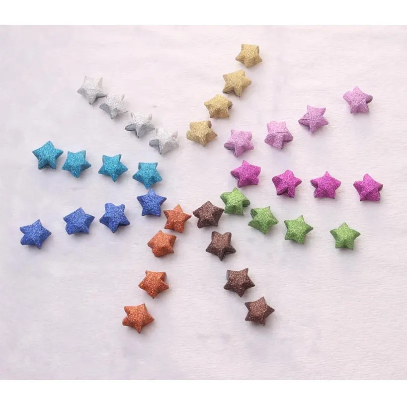 Estrellas de Origami luminosas de corazones dulces-Color mezclado que brilla en la oscuridad/suministro de fiesta/recinto de REGALO/decoración del hogar