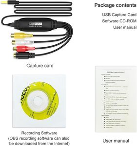 <strong>Video</strong> Capture Card <strong>USB</strong> 2.0 <strong>Video</strong> Capture Card Convert <strong>Analog</strong> <strong>to</strong> Digital VHS VCR TV DVD Hi8 <strong>to</strong> Digital Converter Adapter for Mac - Product Image 4