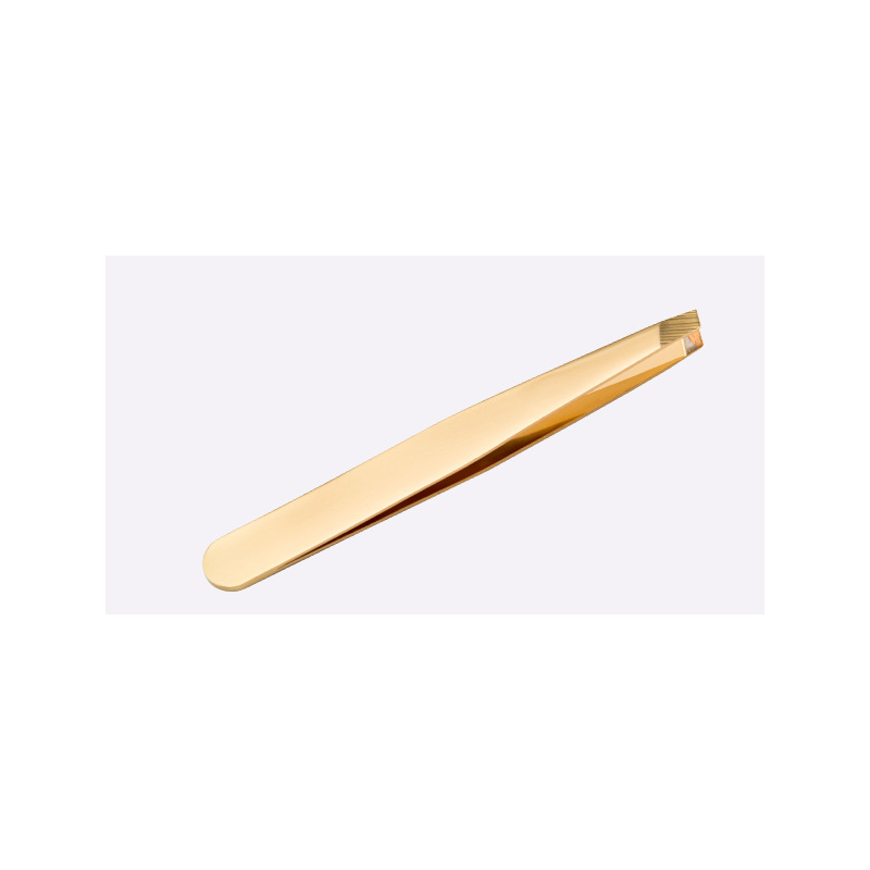 Pinza para cejas dorada