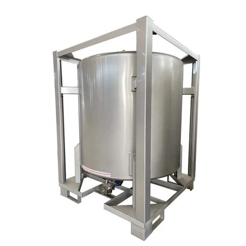 IBC stainless steel tank 1000L caustic soda liquid Chemicals storage tank for laboratory