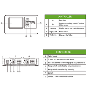 Controlador de luz led para invernadero, regulador de luz de cultivo de 0-10V, PWM de temperatura, controlador de panel táctil, regulador de 0-10V, 40 Uds. - Product Image 4
