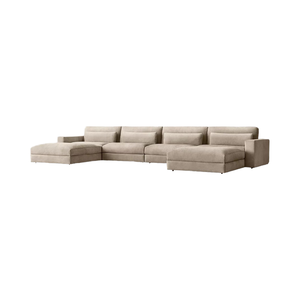 Furnitur Rumah Mewah Furnitur Ruang Tamu Gaya Antik <span class=keywords><strong>Sofa</strong></span> Kulit Modular Kulit Set <span class=keywords><strong>Sofa</strong></span> U-chaise Mebel Ruang Tamu - Product Image 4