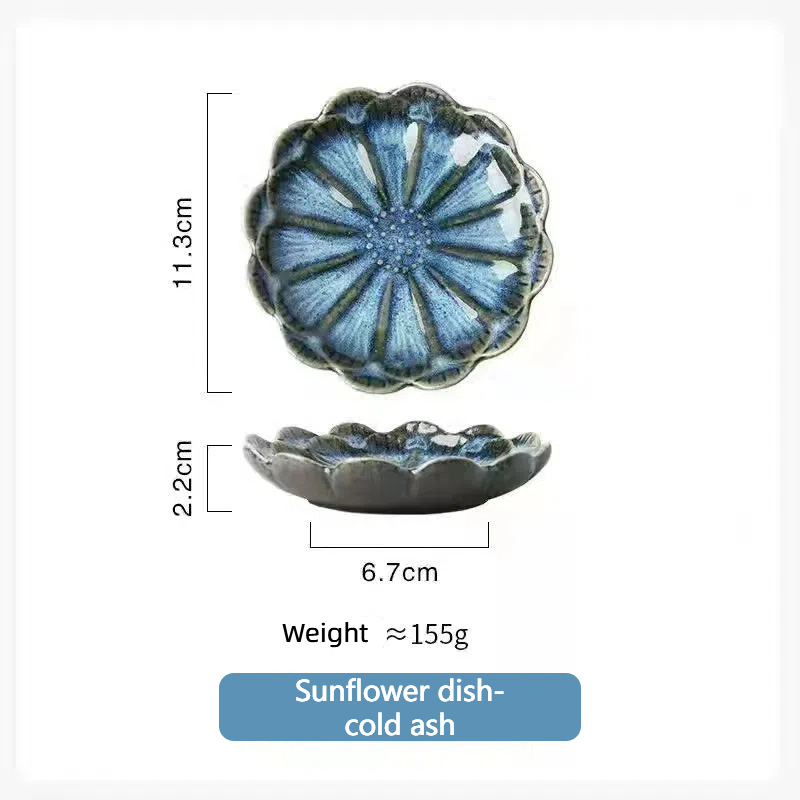 Bleu clair - Assiette Tournesol/B