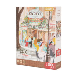 Robotime Brain Games Toy DIY Kit PT004 Leisure in Paris Cardboard 1000ピースジグソーパズル大人用