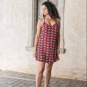 新しい夏のBoho Maxiドレス女性用花柄プリントコットンイブニングドレスヒッピースタイルフェスティバルRavesショートボヘミアン - Product Image 1