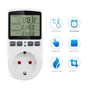 Smart Digital Thermostat with Countdown <strong>Timer</strong> ABS <strong>Temperature</strong> <strong>Controller</strong> Switch Socket for EU/US/AU Standards ODM Product - Product Image 2