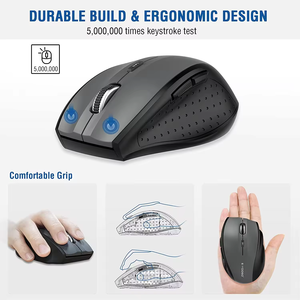 2.4G Mouse senza fili ottico senza fili interfaccia USB portatile 6 pulsanti DPI 800/1200/1600/2000/2400 PC utilizzano Computer ad alta velocità - Product Image 3