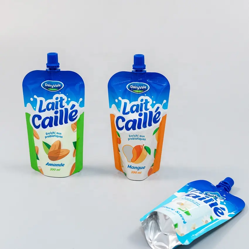 Personalizado stand up bico saco bebidas suco embalagem emballage en sachet pour jus de frutas doypack mylar sacos bolsa para alimentos líquidos