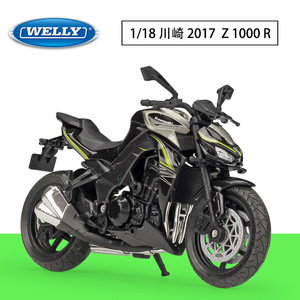 热销Welly 2017川崎Z 1000 R 1:18压铸摩托车仿真合金摩托车模型