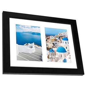 กรอบไม้8x10สีดำพร้อมช่อง4x6สองช่องเหมาะสำหรับการจับแพะชนแกะรูปภาพตกแต่งกรอบติดผนัง - Product Image 5
