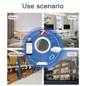 Ewelink LCD Digital Zigbee Sensor de temperatura y humedad funciona con Zigbee 3,0 ZBBridge Alexa Google Home Automation - Product Image 5