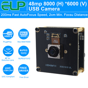 ELP 48 megapíxeles rápido enfoque automático escaneo HD PC Video Webcam 1080P 30fps 4K 8K 48MP Mini Cámara USB para Raspberry PI Jetson Nano - Product Image 2