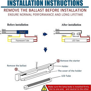 4FT LED tüp işık T8 T8 3000K-6500K 3680LM süper parlak V şekilli çift uçlu güç balast Bypass temizle kapak LED ampul lamba Bulb - Product Image 3