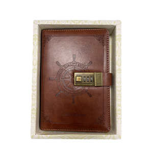 Cuaderno personalizado de cuero con tapa dura, cuaderno de notas con bloqueo de código de contraseña, nuevo diseño - Product Image 2