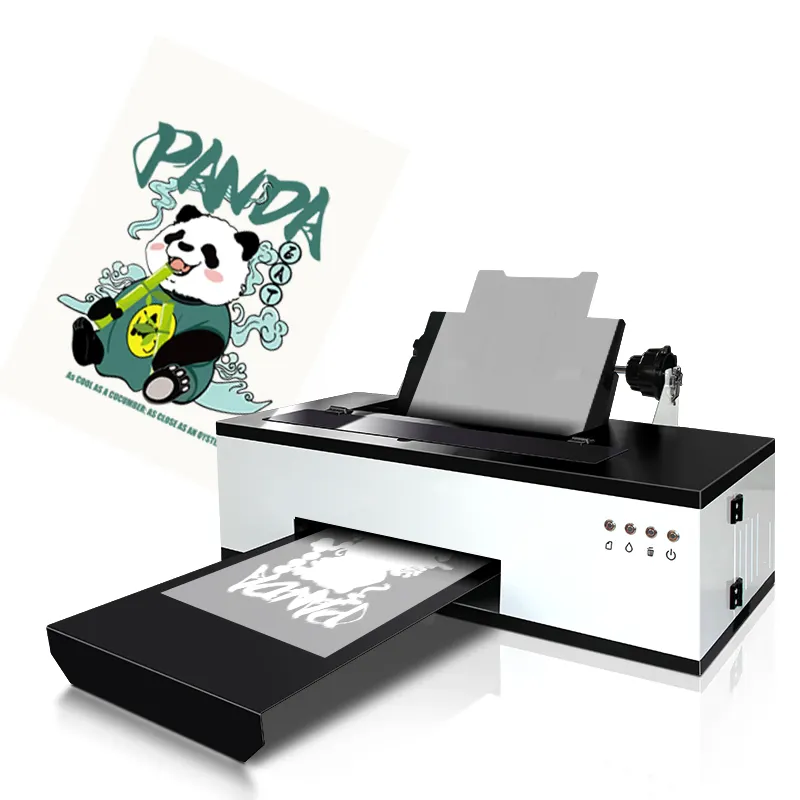 Nuova macchina a trasferimento termico per stampante DTF per testina di stampa 1390 30cm L1800 DTF stampante Pet Film Printing T Shirt Machine