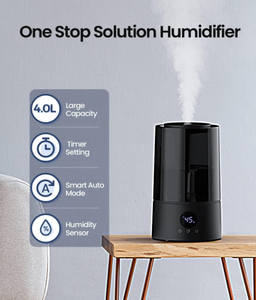 เครื่องทำความชื้นสำหรับห้องนอนเครื่องเพิ่มความชื้นใน4.0L สำหรับบ้านห้องขนาดใหญ่เครื่องทำความชื้นแบบหมอกเย็นเครื่องเพิ่มความชื้นอัตโนมัติอัจฉริยะจับเวลา - Product Image 2
