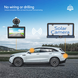 Easy Fit Solar Power US License Plate <strong>Wireless</strong> <strong>Reverse</strong> Camera with Parking Lines with New Design 4.3inch TFT LCD Display Monitor - Product Image 2