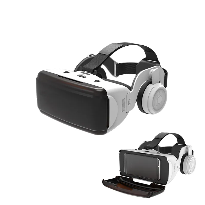 Lunettes de réalité virtuelle VR 3D G06E, casque avec casque d'écoute HD, lentille OEM, logo pour téléphone portable, original, meilleure vente