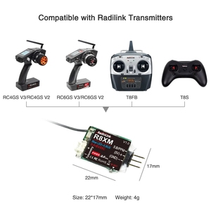 8Ch sfus & Ppm 4千米范围微型接收器实时内置遥测发射器R8Xm接收器，用于遥控控制器无人机 - Product Image 2