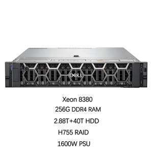 New Dell PowerEdge R750 Xeon 8380 256GB <span class=keywords><strong>RAM</strong></span> 2.88t SSD + 40t HDD hot-trao đổi H755 điều khiển 2x800W PSU tùy chỉnh 2U Rack máy chủ - Product Image 1