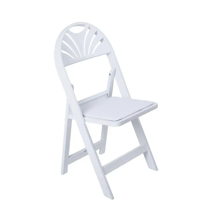 Adult Foldable Cheap Plastic Metal Resin White Folding Wimbledon Chair for Event and Weddings Rental