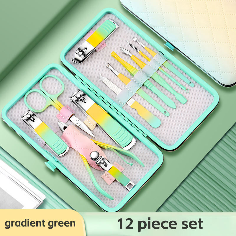 Macaroon gradient yellow green -12 piece set