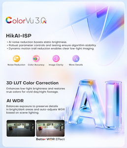 HIK G3户外4MP 6MP 8MP 4k彩色vu 3.0 Acusense 3.0音频2.0频闪灯和音频报警PoE IP摄像机 - Product Image 3