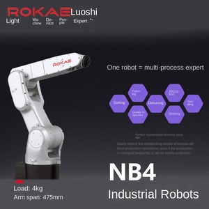 ROKAE NB4小型産業用ロボットアーム4kg負荷容量マルチジョイント6軸関節ロボットPLCコアコンポーネント付き - Product Image 3