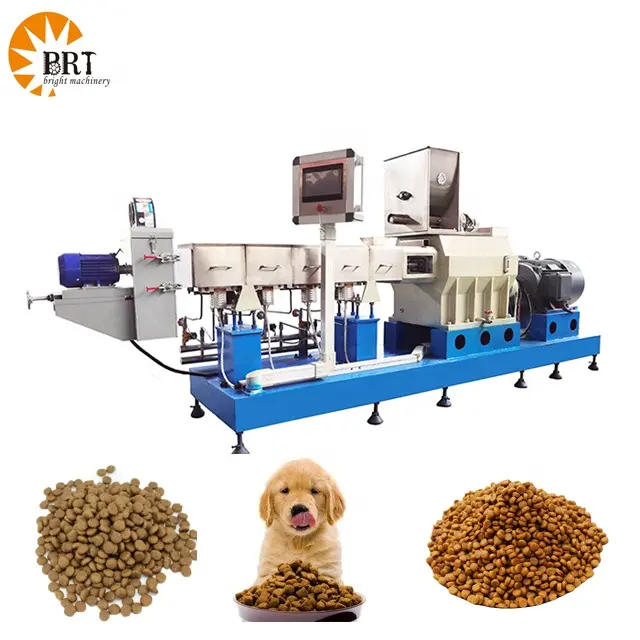 الحيوانات الأليفة خط إنتاج مواد غذائية آلة الكلب تغذية الحيوانات الأليفة تجهيز الأغذية خط الطارد