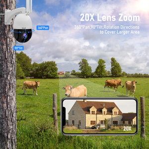 JideTech 4G 8MP 4K 20X Outdoor Full Color Night Vehicle Detection Security PTZ IP CCTV <strong>Camera</strong> Wireless 4G <strong>Australia</strong> Version - Product Image 3
