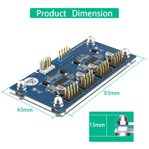 9pin USB <strong>Header</strong> Male <strong>1</strong> to 4 Female Extension Cable Card Motherboard 9-Pin USB 2.0 HUB 2 to <strong>8</strong>-Port USB 2.0 Hub with Additional Po - Product Image 3