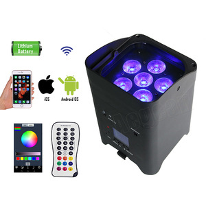 Foco Par Led RGBWA + UV, 6 en 1, inalámbrico, con Wifi, Control remoto, recargable, para iluminación de escenario, paquete de 12, 6x18w - Product Image 2