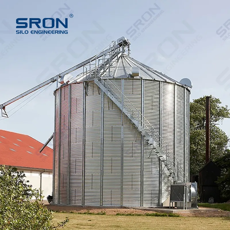 Silo de almacenamiento de granos de acero personalizado, 100-10000 toneladas, precio de Silo de maíz, trigo, arroz, SIlo, proyecto llave en mano