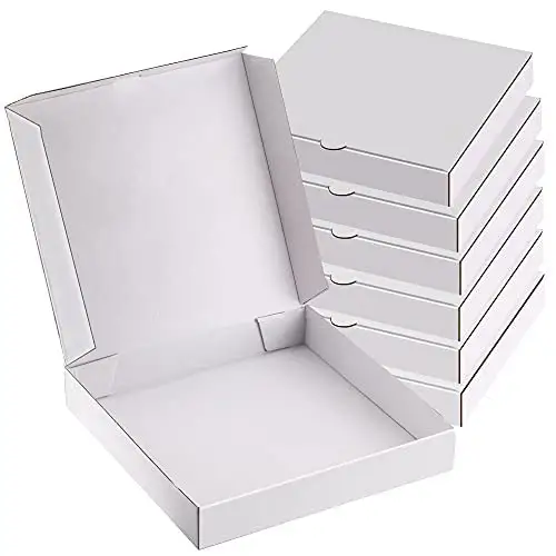 Caixa de papelão ondulado branco barato venda por atacado caixa de pizza fornecedor personalizado caixas de papel