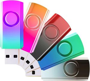 批发散装10包USB 2.0旋转设计闪存驱动器8GB容量笔式渐变颜色64gb 256GB数据存储盒 - Product Image 1
