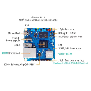 Orange Pi Zero 3 1G/2G/4G RAM Allwinner H618 Quad-<strong>Core</strong> <strong>Cortex</strong>-A53 64-bit <strong>Dual</strong> Band WiFi5+BT 5.0 Support <strong>Android</strong> Debian Ubuntu OS - Product Image 4