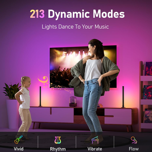 APPコントロールRGBアンビエント照明LEDデスクトップムードライト、動的効果と音楽モード同期映画PCTVルームの装飾 - Product Image 6