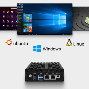 Intel Celeron Dual Lan RJ45 Fanless Mini Compute Windows 11 Pro/ Linux Micro X86 Industrial Mini PC <strong>GPIO</strong>/COM