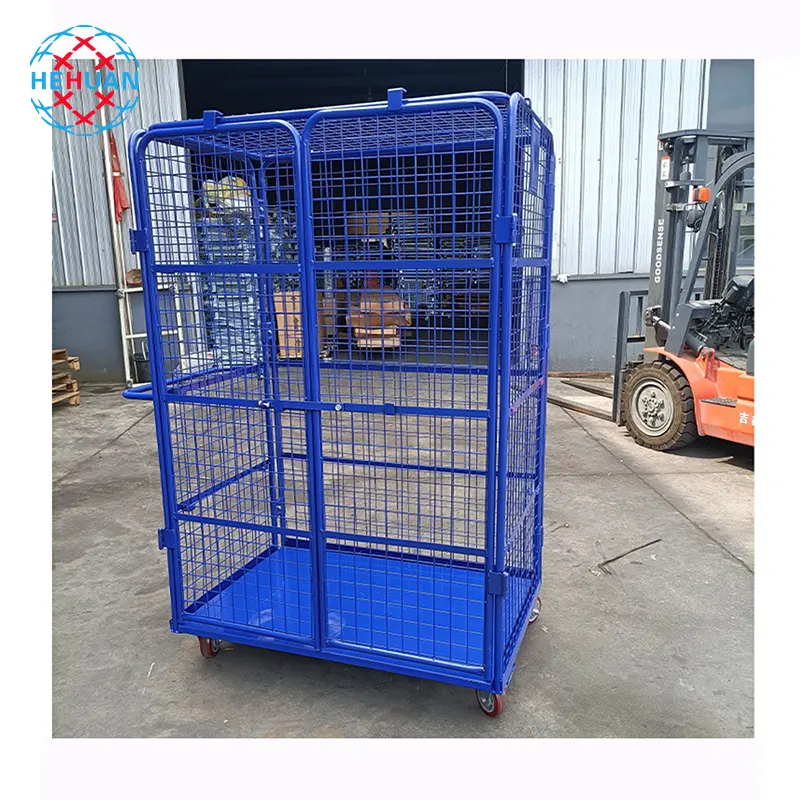 Schneller Versand Hochleistungs-Kalt gewalzter Stahl Mobile Tooling Cage Cart Platform Logistics Trolley