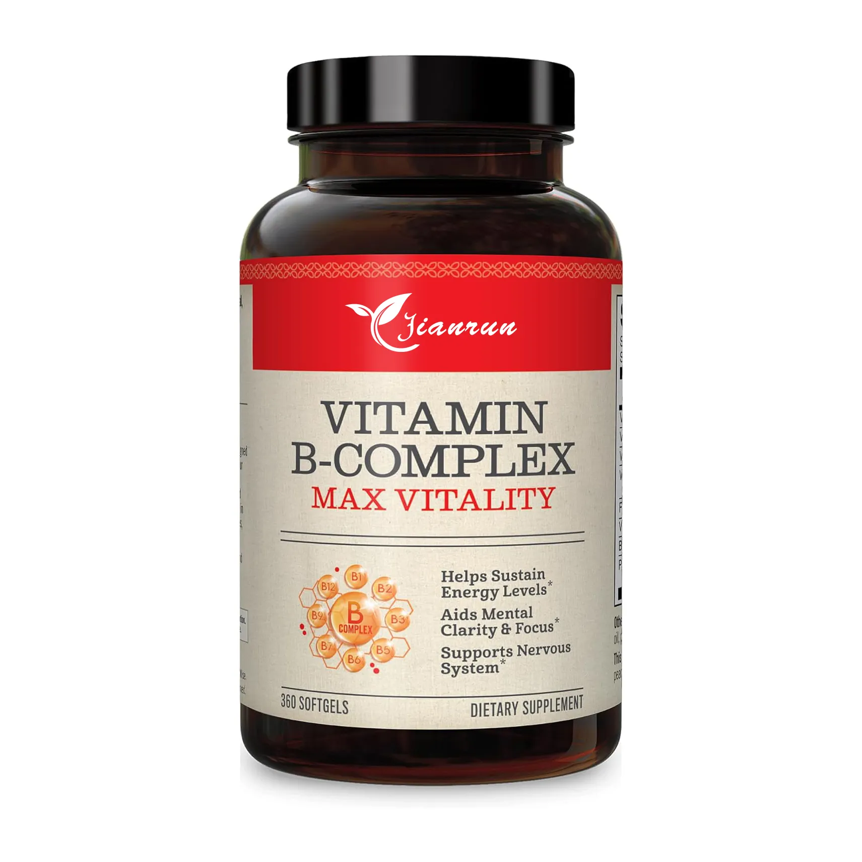 Vitamin B Complex Natural Vitamin B2 Softgel Capsules Supplement Sustain Energy Capsules