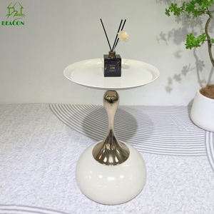 Mesa de centro pequeña multifuncional de diseño de moda para el hogar, mesa auxiliar de bandeja de Metal redonda moderna para pasillo, sala de estar - Product Image 2