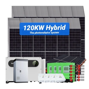 120kw混合太阳能系统带锂电池的离网太阳能光伏系统太阳能发电机 - Product Image 1