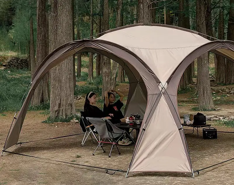 Tente ronde d'extérieur une tente de Camping avec ombre du soleil et tente de pluie avec beaucoup d'espace