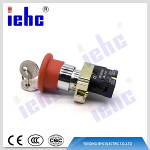 IEHC YB4(XB4)-BS142 NC 40mm rosso pulsante di arresto di emergenza interruttore a chiave XB4 fungo testa autobloccante interruttore a pulsante - Product Image 2